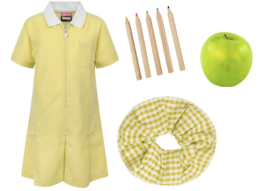 yellow school summer dress